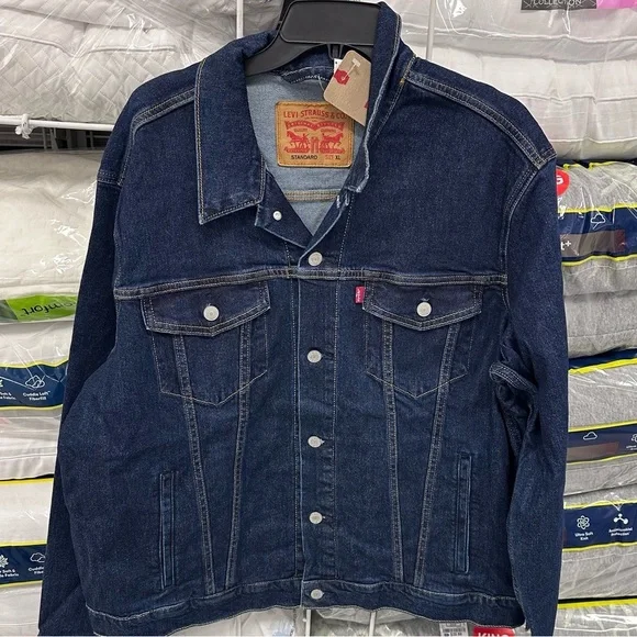 Levi’s Strauss &‎ Co Men Denim Blue Trucker Jacket Standard Fit size XL